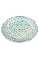 Seifenschale Retro POR298 TQ oval türkis