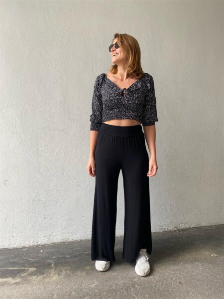 Hose Mono lang 02 schwarz