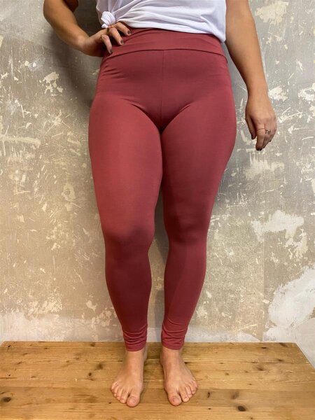 Leggings breit. Bund S/M 90 sangria