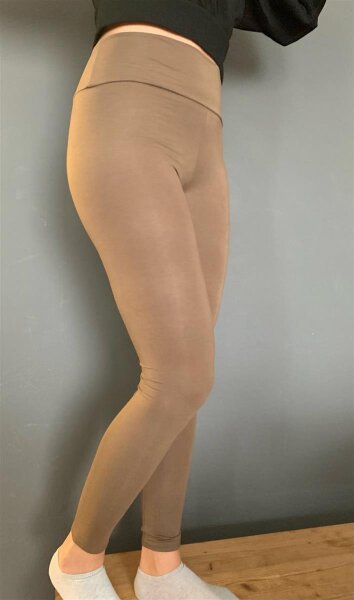 Leggings breit. Bund S/M 03 latte