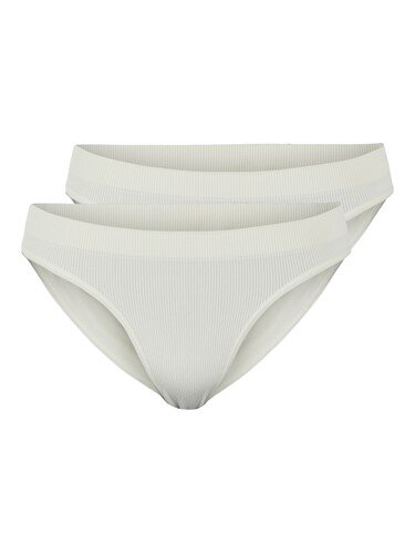 Brief Pieces PCSymmi RIB 2-Pack Whitecap Gray