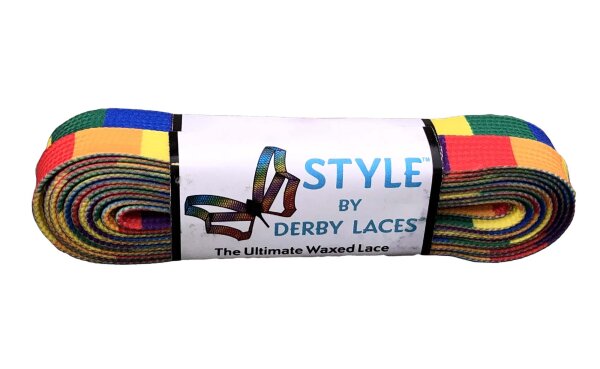 Schnürsenkel Derby Laces STYLE Rainbow Block 183cm