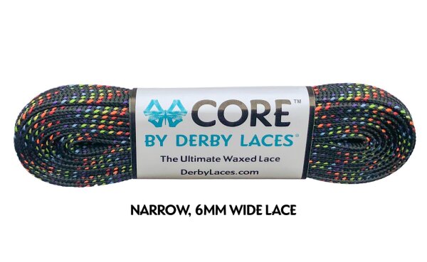 Schnürsenkel Derby Laces CORE Rainbow Black 213cm