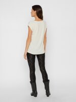 Shirt Pieces PCBillo Tee Lurex Stripes Bright White/Gold Lurex