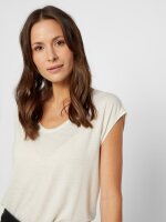 Shirt Pieces PCBillo Tee Lurex Stripes Bright White/Gold Lurex