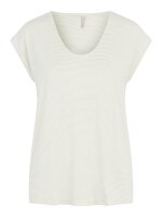 Shirt Pieces PCBillo Tee Lurex Stripes Bright White/Gold Lurex