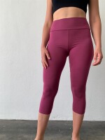 Leggings 3/4 breit. Bund S/M 02 schwarz