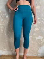 Leggings 3/4 breit. Bund S/M 05 petrol