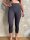 Leggings 3/4 breit. Bund S/M 10 grau