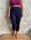 Leggings 3/4 breit. Bund S/M 26 nachtblau