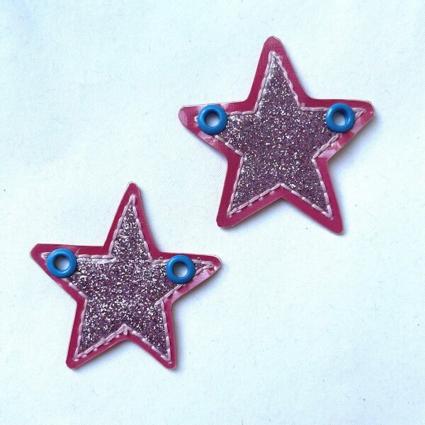 Stars pink glitter