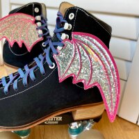 Dragonwings pink silber glitter