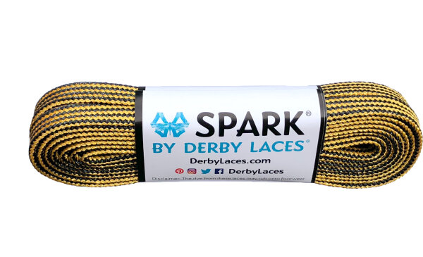 Schnürsenkel Derby Laces SPARK Gold Black 213cm