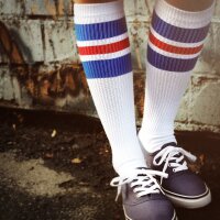 Socken Spirit of 76 Royal Red on White Hi