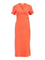 Kleid Object ObjCarina Ema S/S Wrap Dress Hot Coral