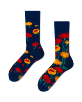 Socken Many Mornings Flower Power Navy