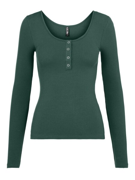 Shirt Pieces PCKitte LS Top NOOS Trekking Green