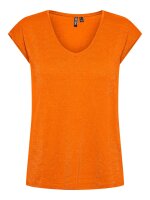 Shirt Pieces PCBillo Tee Lurex Stripes Persimmon Orange/Gold