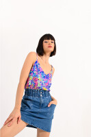 Top Lili Sidonio Young Ladies Woven Cami LAL138BCE Blue Lucy