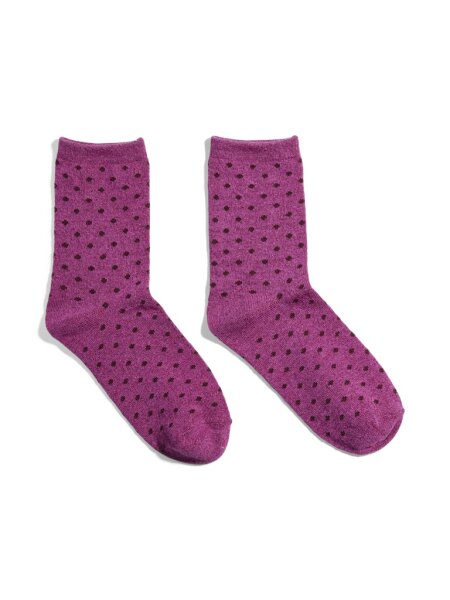 Socken Pieces PCSebby Glitter Long 1-Pack Socks Festival Fuchsia/Small Dots