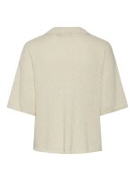 Shirt Pieces PCArisa SS Button Knit Top Raw Cotton