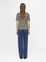 Pullover Object OBJEster S/S gestreift Sandshell Black