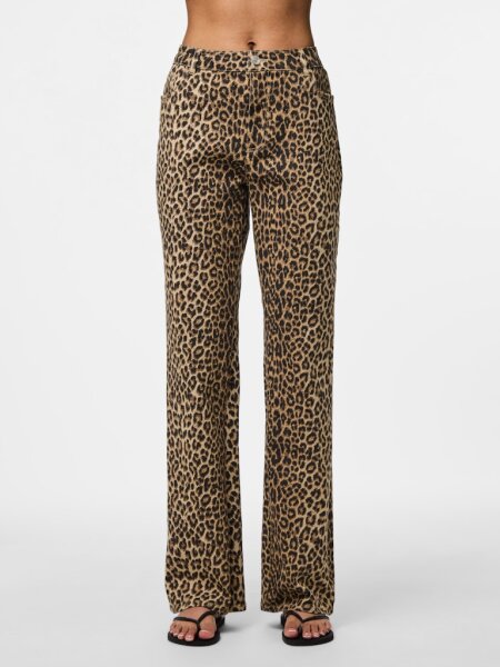 Jeans Pieces PCSalume HW Straight Denim White Pepper/Leo