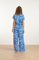 Hose Smashed Lemon 25004 Cobalt Blue/White