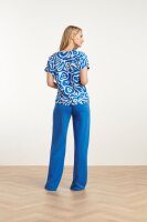 Bluse Smashed Lemon 25002 Cobalt Blue/White