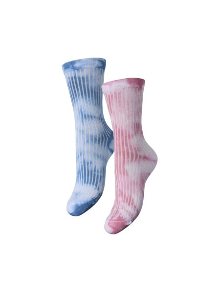 Socken Pieces PCTovi Tie Dye Socks 2-Pack Bright White