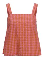 Top JJXX JXPetra Seersucker SL Persimmon Orange/Morning Glory