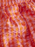 Hose JJXX JXPetra Seersucker HW Pant Persimmon Orange/Morning Glory