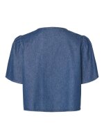 Top Pieces PCTenim SS Top WVN Medium Blue Denim