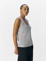 Top Object OBJGlam Knit S/L Silver