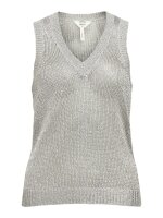 Top Object OBJGlam Knit S/L Silver