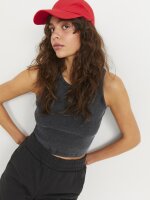 Top JJXX JXFallon SL RIB Tank Top Dark Grey Melange