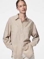 Hemd Pieces PCMelia LS Loose Shirt Crockery/Thin Bright White