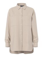 Hemd Pieces PCMelia LS Loose Shirt Crockery/Thin Bright White