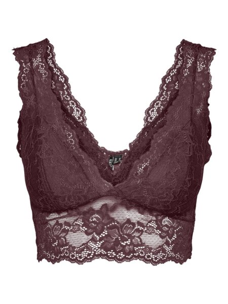 Bralette Pieces PCLina Lace Bra Top Tawny Port