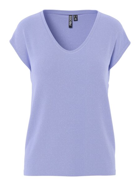 Shirt Pieces PCBillo Tee Lurex Stripes Baby Lavender