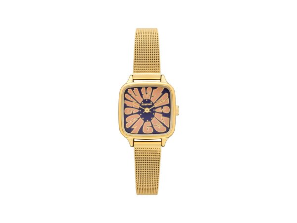 Armbanduhr Komono Kate Flower Royal Gold Blue Rose