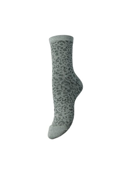 Socken Pieces PCSebby Glitter Long 1-Pack Pattern Castor Gray/LEO