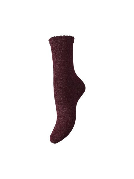 Socken Pieces PCSebby Glitter Long 1-Pack Socks Tawny Port