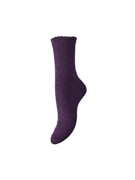Socken Pieces PCSebby Glitter Long 1-Pack Socks Acai