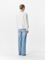 Shirt Object ObjAndrea L/S O-Neck Top White Sand
