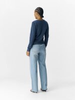 Pullover Object OBJThess L/S O-Neck Knit Dark Denim/Melange