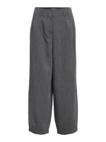 Hose Object OBJIvalo HW Wide Barrel Pants Dark Grey Melange