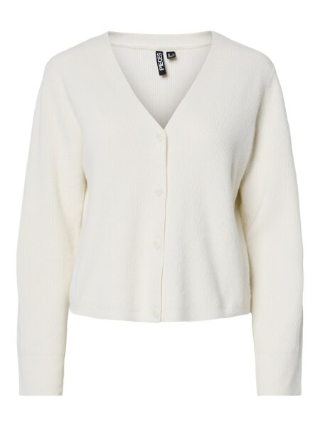 Cardigan Pieces PCOra LS V-Neck Knit Cloud Dancer