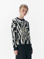 Pullover Object ObjRay L/S Knit Black/Sandshell