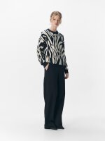 Pullover Object ObjRay L/S Knit Black/Sandshell